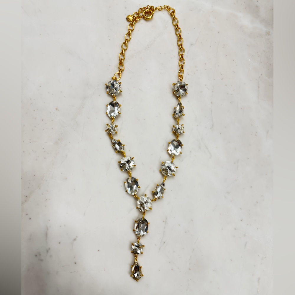 J. Crew Gold & Crystal Necklace